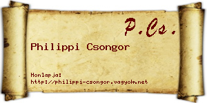 Philippi Csongor névjegykártya